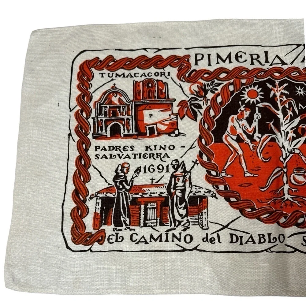 Harwood Steiger Pimeria Alta Linen Towel Vintage